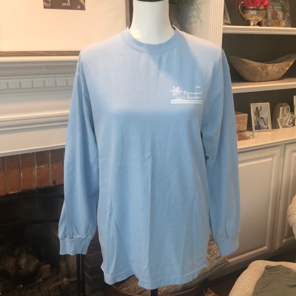 Obey long sleeved t-shirt. Permanent Vacation.